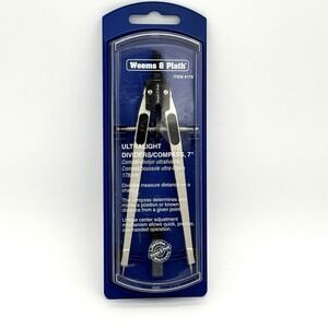 Weems & Plath Ultralight Divider Compass 7" No.176 Navigation Tool w/ Case